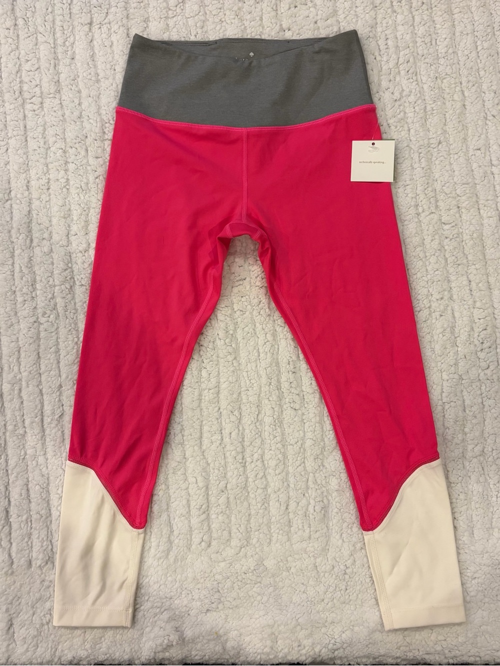 kate spade Pink, Gray and Cream Colorblock Girls' Leggings